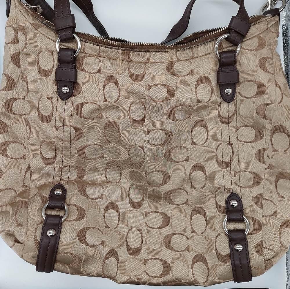 Authentic Coach Canvas Signature Crossbody